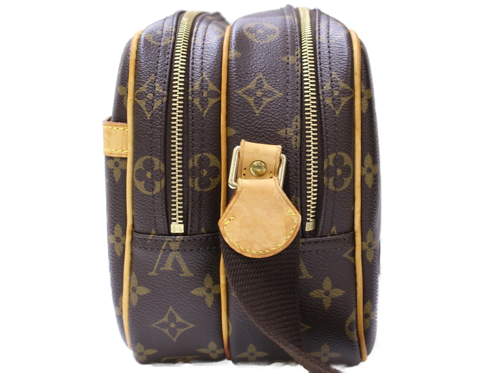 Louis Vuitton Shoulder Reporter Monogram Bag Messenger Brown